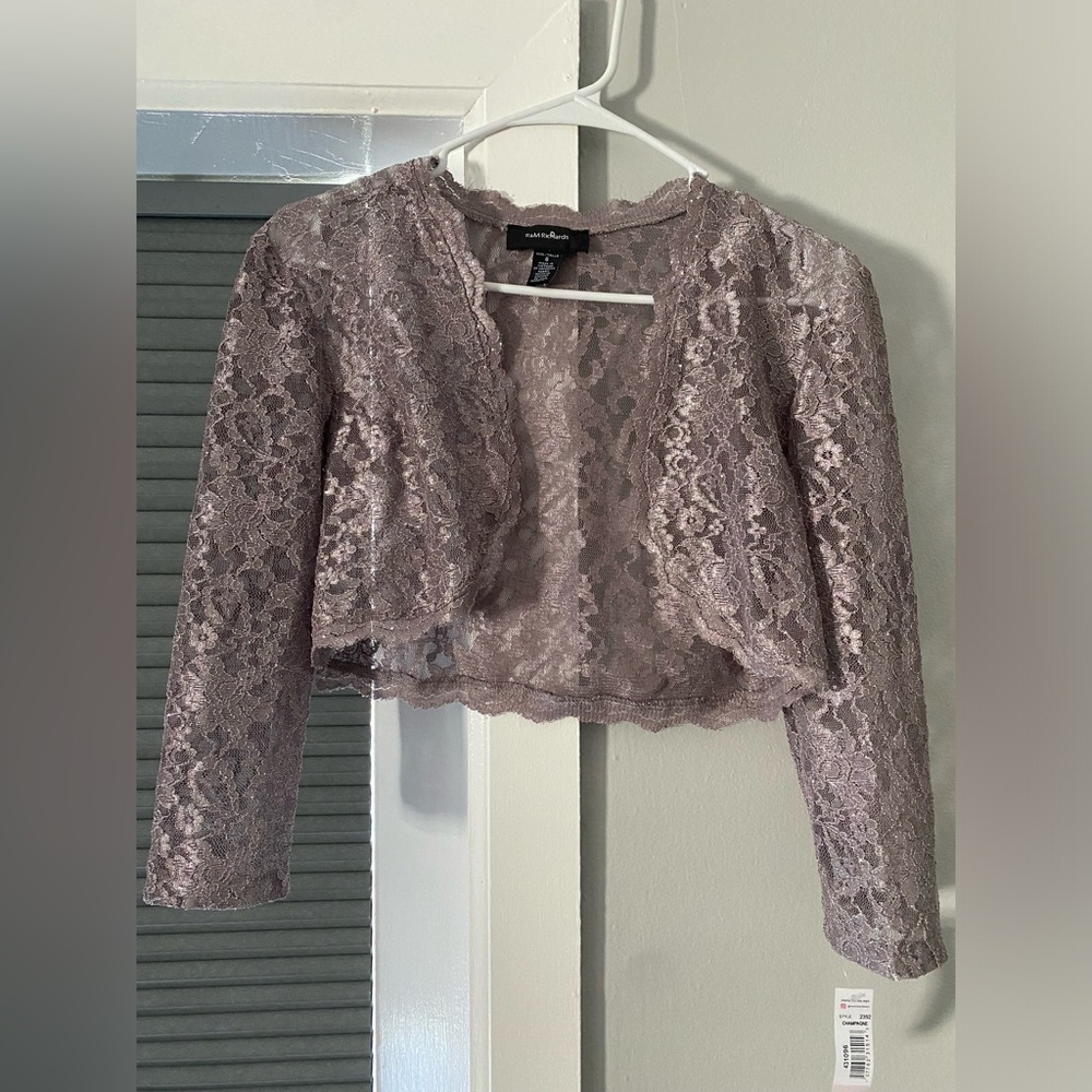 R&M Richards Champagne Lace Jacket
